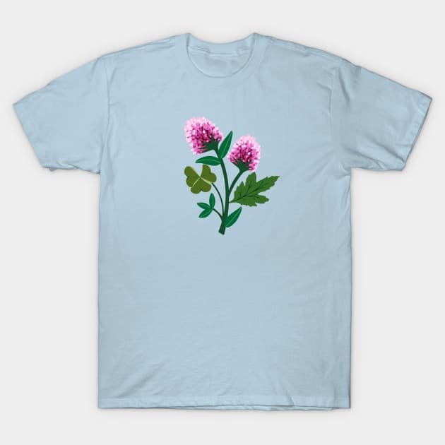 Clover flowers T-Shirt by Jennifer Ladd